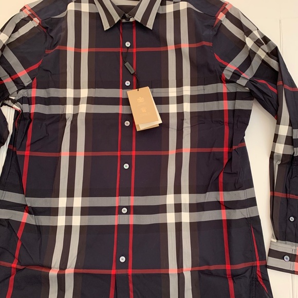 BURBERRY London England Plaid Check Men’s Shirt XL - Picture 4 of 7